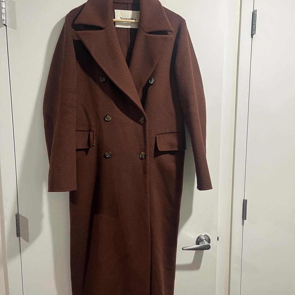 Nanushka Chocolate Brown Lana Coat